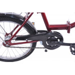 Retro skladací bicykel Fuzlu 20'' Universal / Universe 1 prevodový 15" bordová